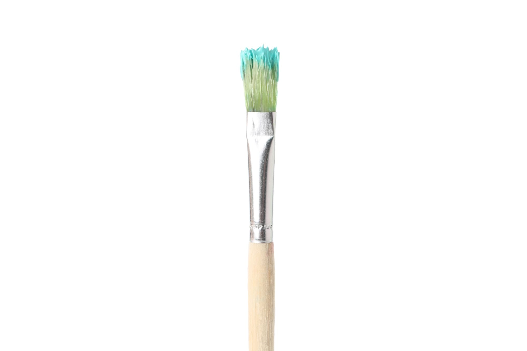 Paint brush with paint isolated on white background